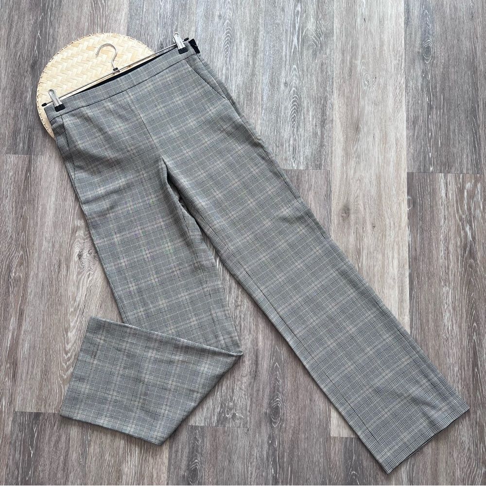 Babaton ivy trousers plaid‎ straight leg women’s size 8 - Picture 2 of 9